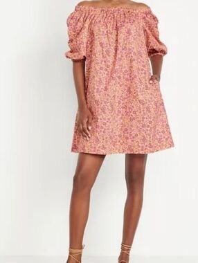 old navy off the shoulder swing dress Off-the-Shoulder Swing Dress for Women